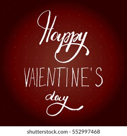 Valentine's Day poster.Typography.Vector illustration.