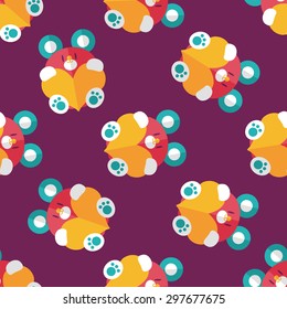 Valentine's day present bear flat icon,eps10 seamless pattern background