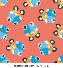 Valentine's day present bear flat icon,eps10 seamless pattern background