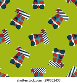 Valentine's Day present flat icon,eps10 seamless pattern background