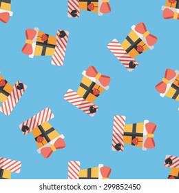 Valentine's Day present flat icon,eps10 seamless pattern background