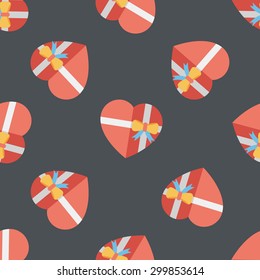 Valentine's Day present flat icon,eps10 seamless pattern background