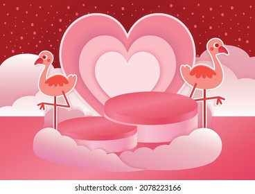 valentine's day product display vector background