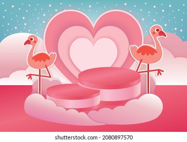 valentine's day product display vector background