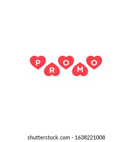 Valentines day promotion text with Heart Shaped Balloons. Vector illustration.Wallpaper. invitation, posters, brochure, banners. etc