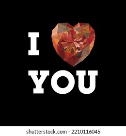 Diseño de camisetas de propuesta de San Valentín con corazón de rubí