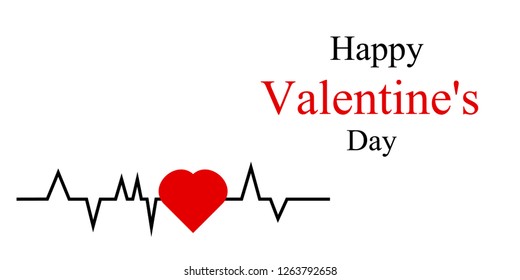 Valentines day pulse. Background. Wallpaper