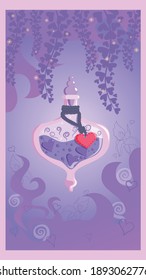 Valentine's day purple magic potion