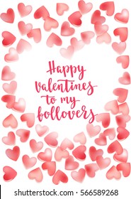 Valentine's day quote. Romantic saying for posters, cards or leaflet. Vector phrase on white background with decorative candy sweet hearts.