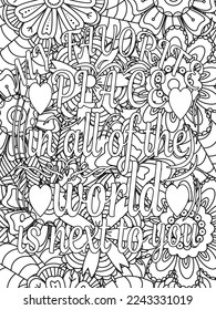 Valentine's day quotes black history month is the Superbowl. Vector Coloring Pages for Adults. Doodle drawing. Design for wedding invitations and Valentine's Day, lettering in the heart love quotes.