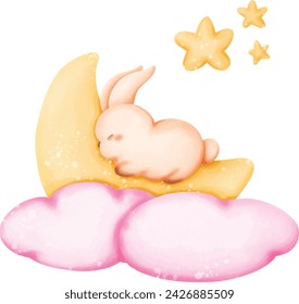Valentine's Day rabbit, cute rabbit, rabbit and various elements