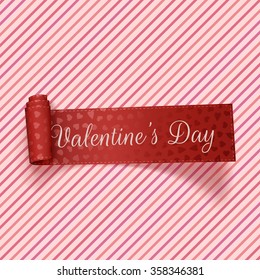 Valentines Day realistic red festive Tag