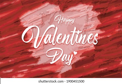 día de San Valentín con fondo rojo abstracto. ilustración de diseño vectorial