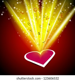 valentines day red background with dominant heard