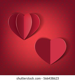 Valentines day red background with heart