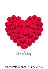 Valentines Day  red Background With Hearts
