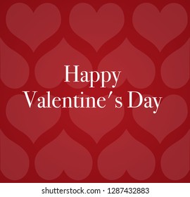 valentines day red background and hearts