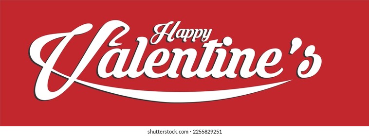 Valentines day Red background.typography of happy valentines day text. Vector illustration. Wallpaper,posters, brochure, banners.