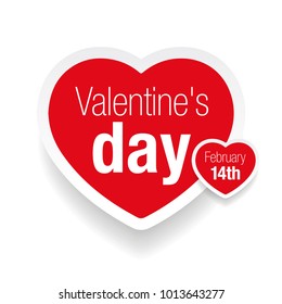 Valentines day red heart