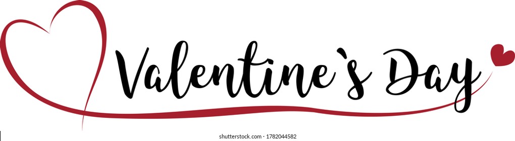 Día de San Valentín con corazón rojo