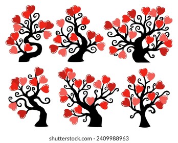 Valentines Day Red Heart Tree