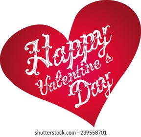 valentines day red heart vector art