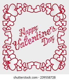 valentines day red heart vector art