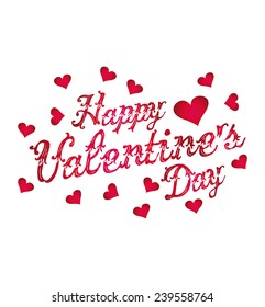 valentines day red heart vector art