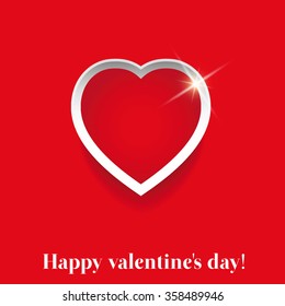 Valentines day red heart vector