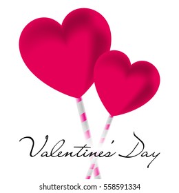 Valentine's Day. Red heart. Vector illustration EPS10