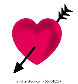 Valentine's Day. Red heart. Vector illustration EPS10