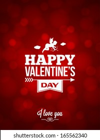 valentines day red light background