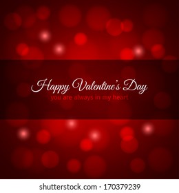 valentines day red lights vintage design background