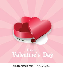 Valentine's day,  red and pink hearts, love time, romantic background, creative banner, web poster, greeting cards. Vector illustration