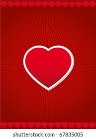 valentine's day red poster