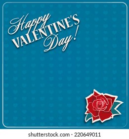 Valentine's Day Red Rose & Hearts