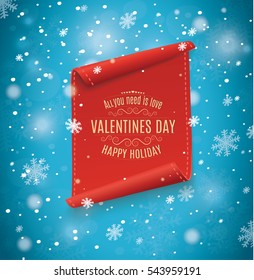 Valentine's day.the red scroll.