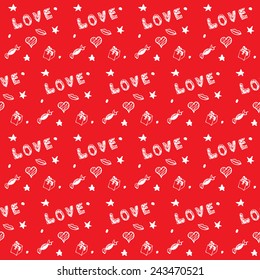valentine's day red seamless background. vector eps8