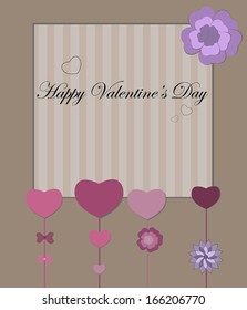 Valentine's Day retro card 