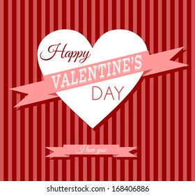 Valentine's day retro card