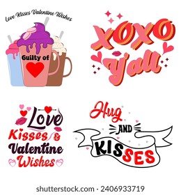 Valentine's Day Retro T-shirt Design Bundle

