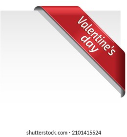 Cinta del día de San Valentín. - Elemento de diseño vectorial rojo.