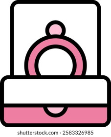 Valentine's Day Ring Box Icon 