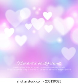 Valentine's day romantic background. Vector ilustration