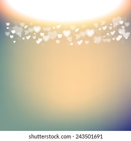 Valentine's day romantic background. Vector illustration