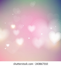 Valentine's day romantic background. Vector illustration
