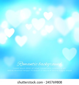 Valentine's day romantic background. Vector illustration