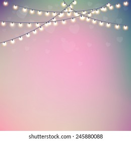 Valentine's day romantic background. Vector illustration