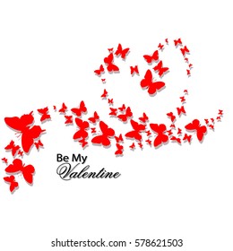 Valentine's Day. Romantic card with heart for love confessions. Vector illustration