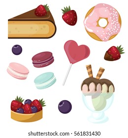 Valentine's day Romantic dating sweet love vector sticker set. 